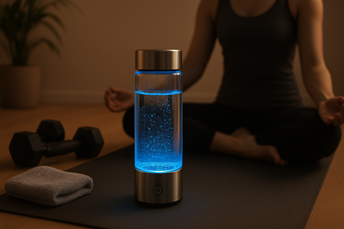 Bouteille avec générateur d'eau riche en hydrogène
