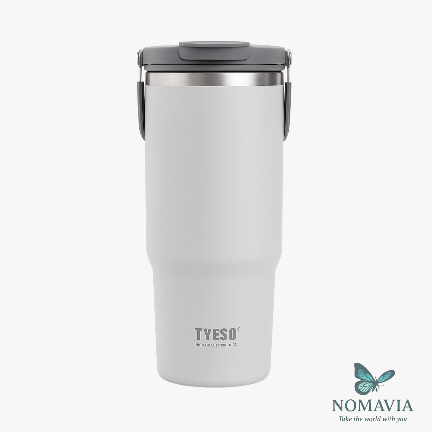 Gourde isotherme avec paille rabattable Tyeso