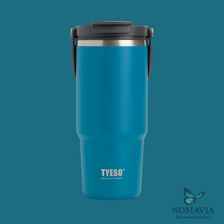 Gourde isotherme avec paille rabattable Tyeso