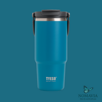 Gourde isotherme avec paille rabattable Tyeso