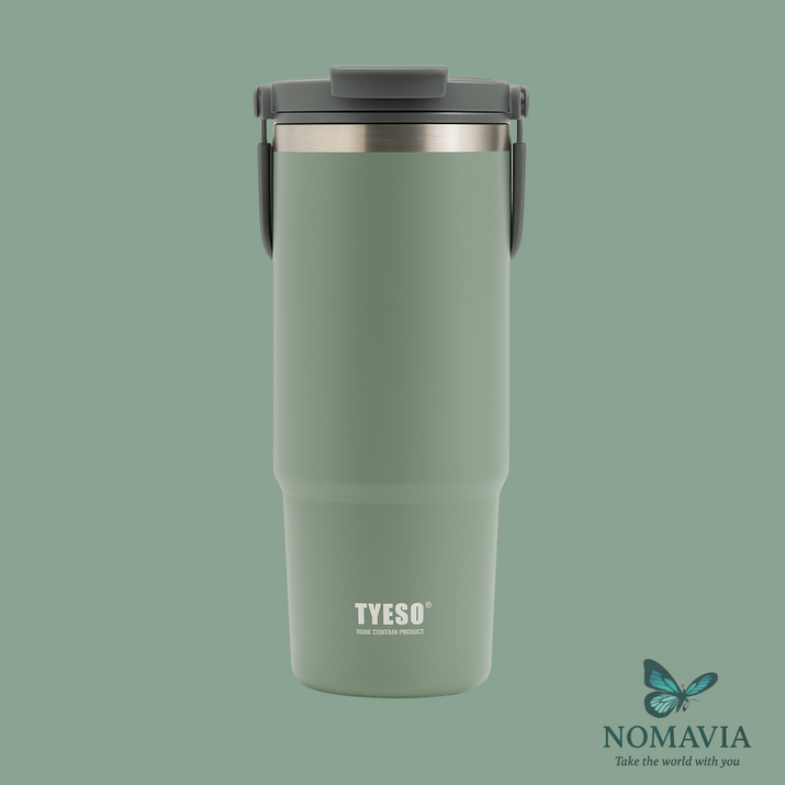 Gourde isotherme avec paille rabattable Tyeso