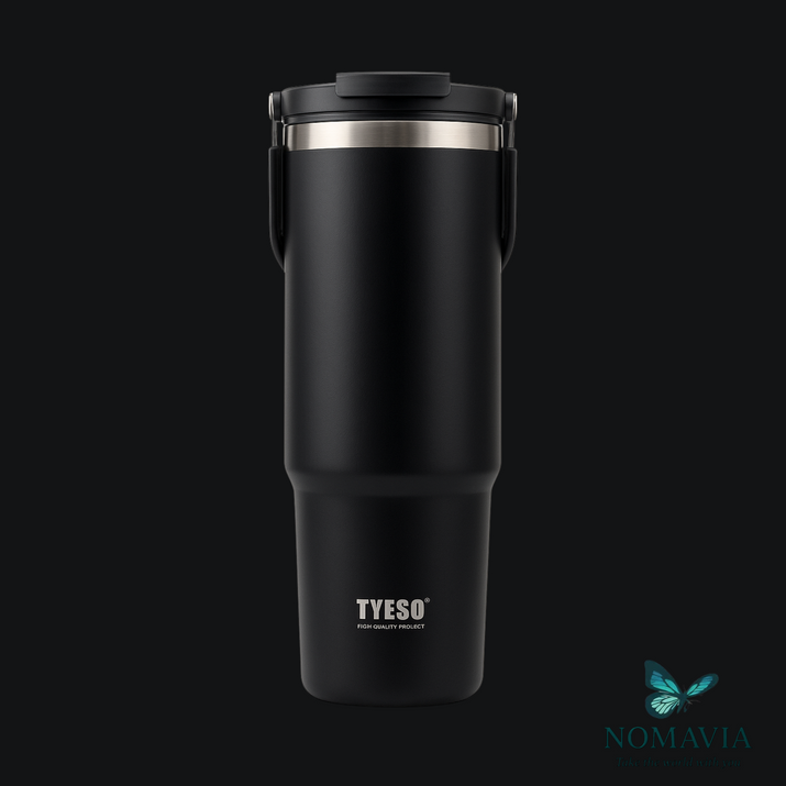 Gourde isotherme avec paille rabattable Tyeso