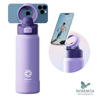 Gourde Isotherme 2-en-1, avec support magnétique pour Téléphone
