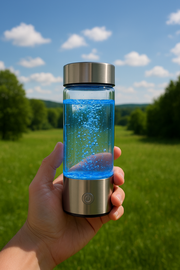 Bouteille avec générateur d'eau riche en hydrogène