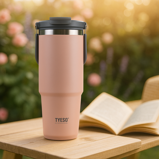Gourde isotherme avec paille rabattable Tyeso