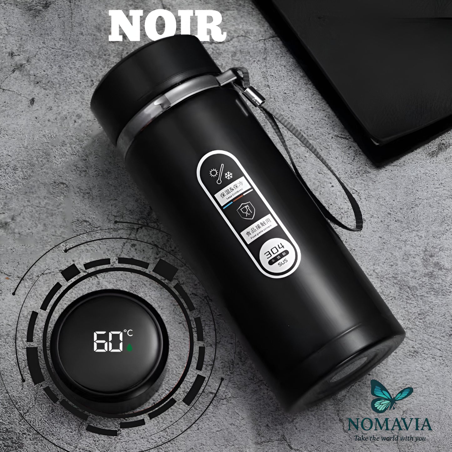 Bouteille Thermos avec affichage LED de la température